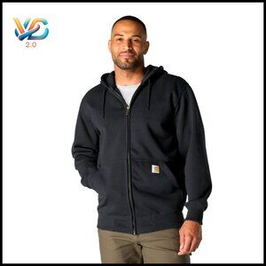 Heavyweight Full-Zip Hooded Sweatshirt with Water-Repellent Finish